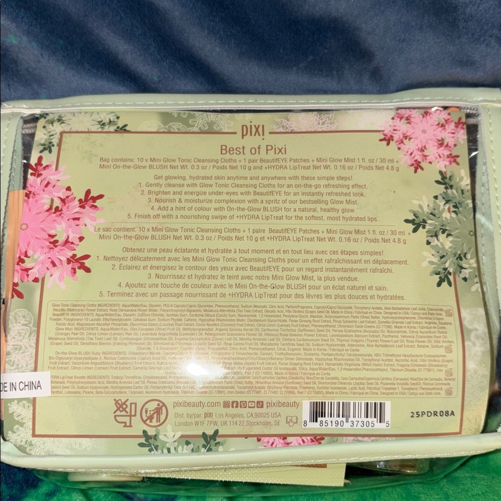 BRAND NEW UNOPENED Pixi Skincare Essentials in Mint and Peach Pouch - Picture 3 of 4